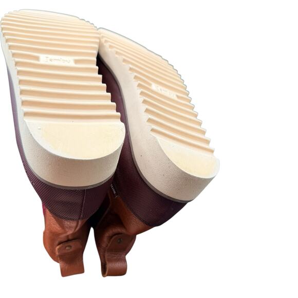 Jambu Gabby Waterproof Leather Chelsea Boots Brown/Red Women’s 8M - Picture 11 of 13